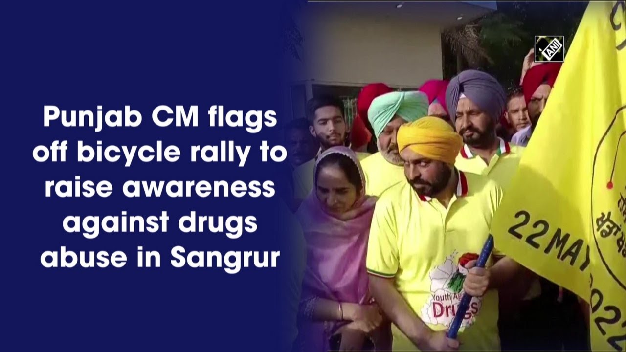 Punjab CM Mann leads a Drug-Awareness bicycle rally in Sangrur