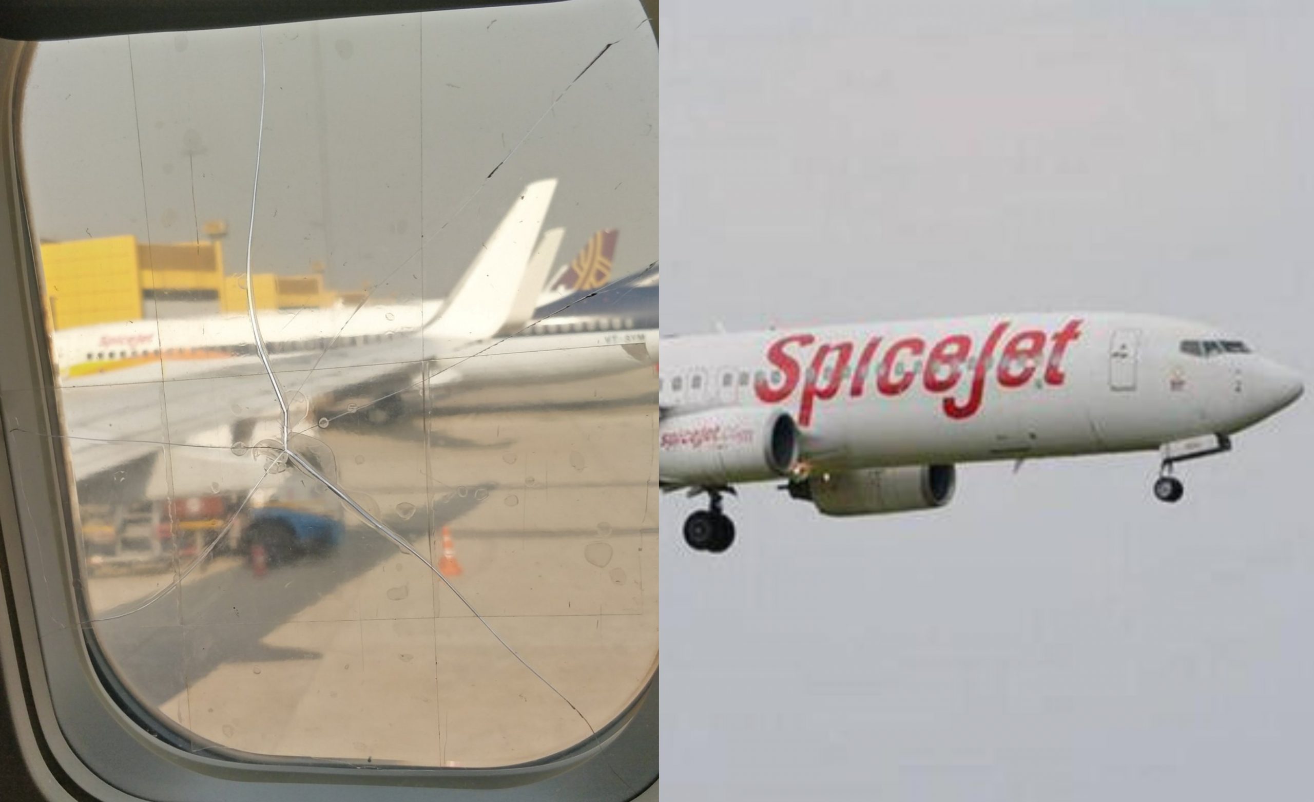 A SpiceJet plane returns to Mumbai after a windshield crack was found