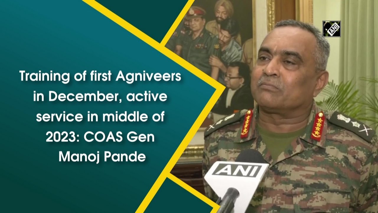 COAS Gen Manoj Pande: First Agniveers training to resume in December