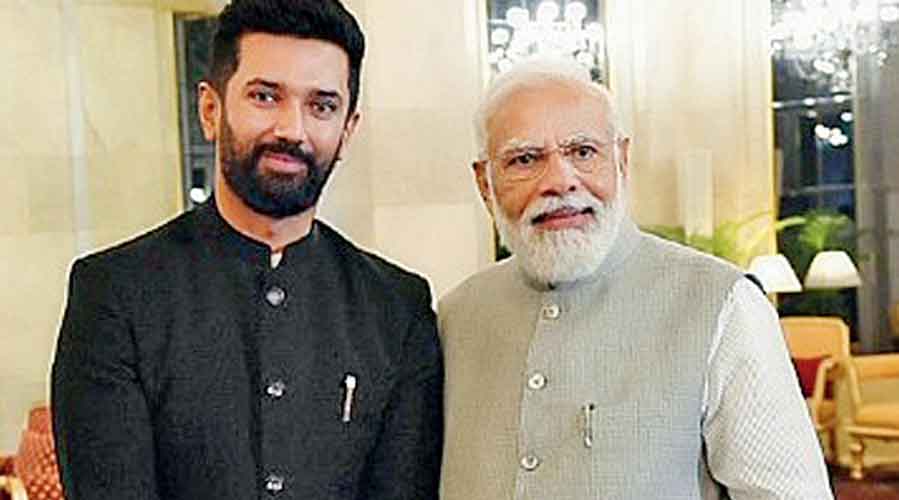 chirag paswan with pm narendra modi