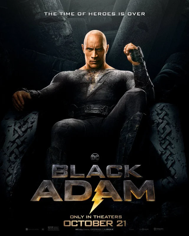 This Black Adam poster repurposes an old comic book cover