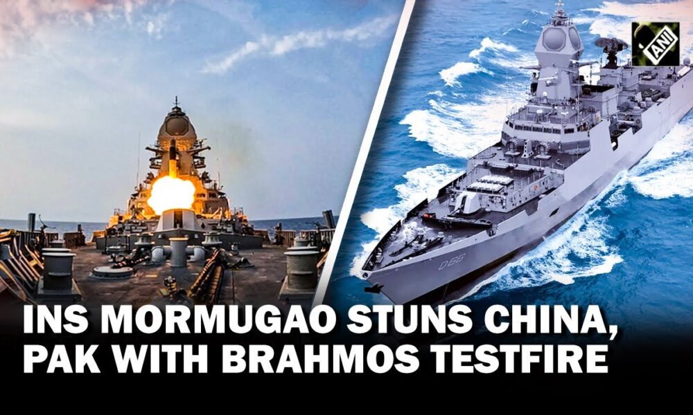 INS Mormugao test fires Brahmos Supersonic missile (Video)