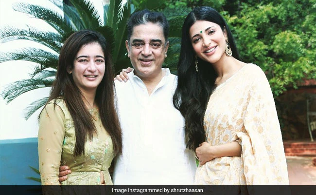 kamal Haasan with his daughters