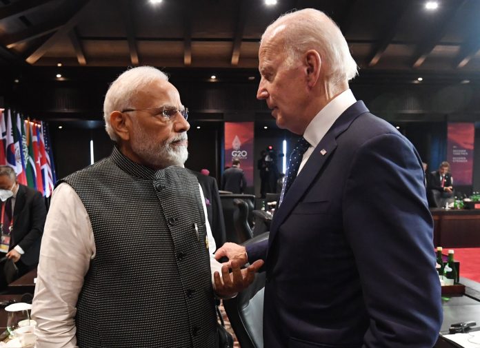 President Joe Biden with PM Modi