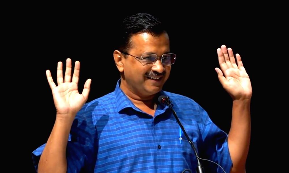 Chants of “Modi, Modi” cut off Kejriwal’s remarks