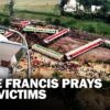 Pope Francis offered prayers for the people involved in train crash