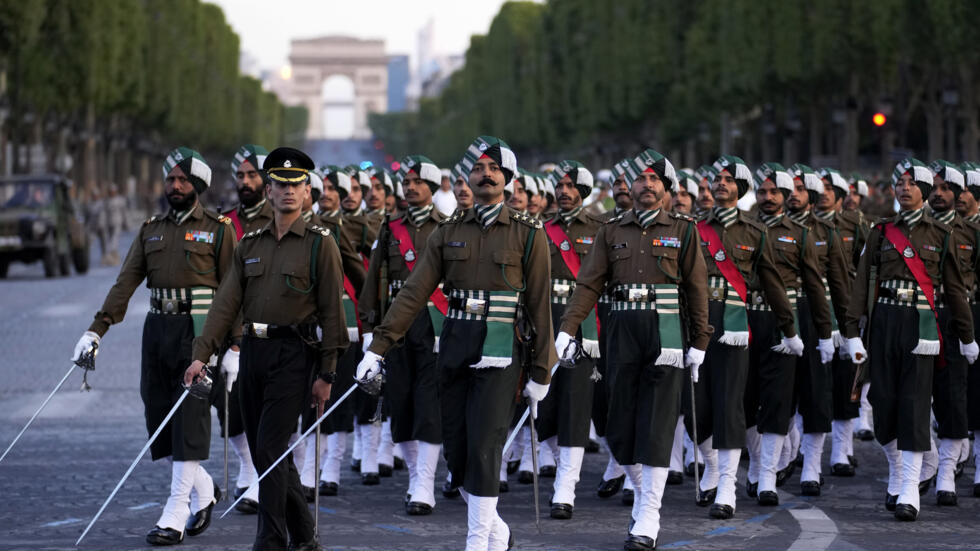 French bastille day rehearsal Indian Army