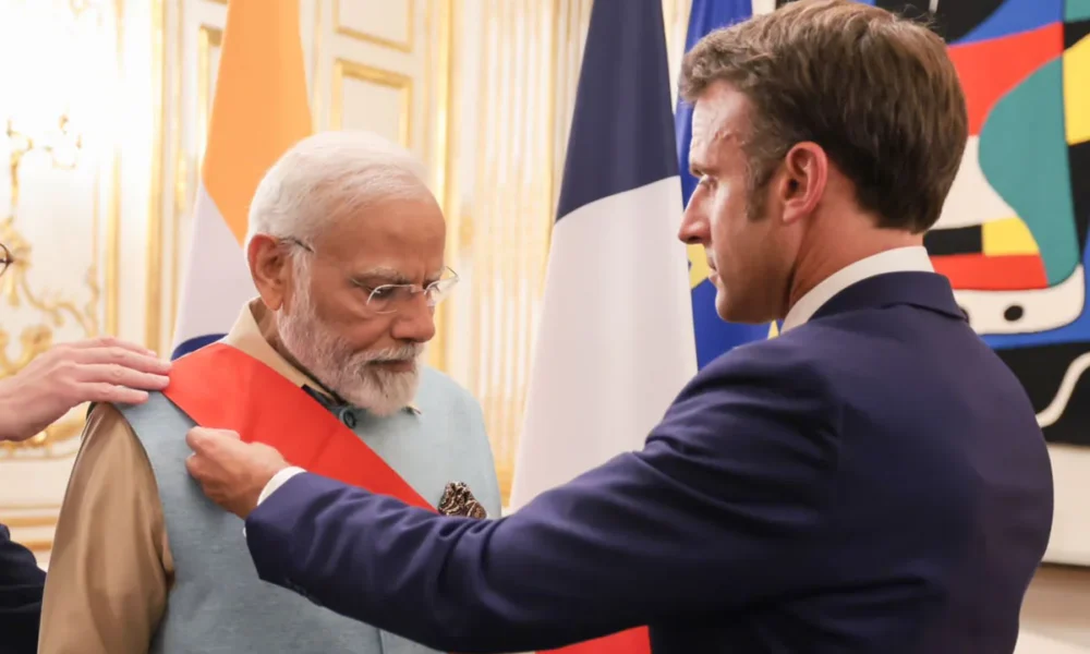 Modi receives the highest honour bestowed by France