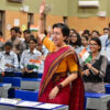 Atishi witnesses historic moon landing with Delhi govt school students