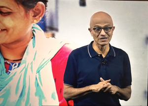 Will empower Indian developers to build AI products for the world: Nadella