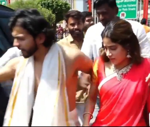 Janhvi visits Tirumala temple with boyfriend Shikhar, close buddy Orry on b'day