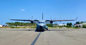 IAF's newest transport aircraft C-295 MW makes maiden landing at Agatti airport