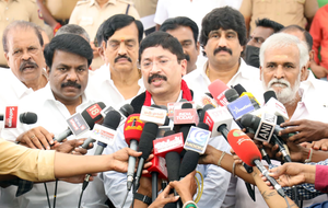 DMK leader, ex-Union Min Dayanidhi Maran files nomination for Chennai Central