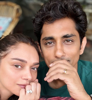 ‘E. N. G. A. G. E. D.’ – Aditi Rao Hydari confirms union with Siddharth