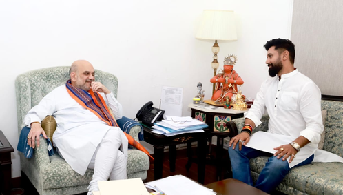 Chirag Paswan meets BJP chief J.P. Nadda over seat-sharing in Bihar