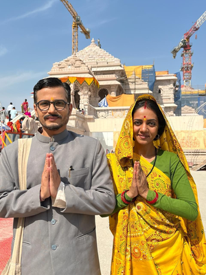 Neha Joshi, Ashutosh Kulkarni visit Ram Mandir: 'Eyes were filled with tears of joy'