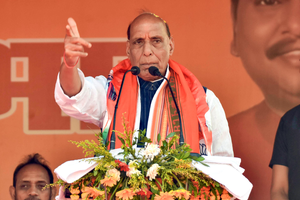 Rajnath Singh's nomination on Monday, UP & Uttarakhand CMs to lead roadshow