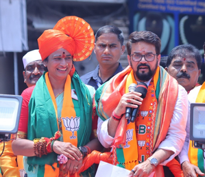 Hyderabad's BJP nominee files nomination with rally from Charminar