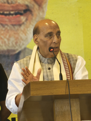 Defence Minister Rajnath Singh slams Congress over 'appeasement' politics