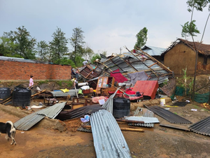 Rains, with hailstorm and strong winds, wreak havoc in parts of Manipur