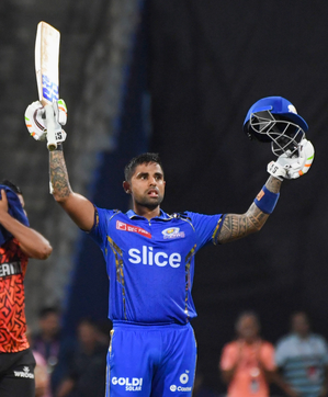 IPL 2024: Surya's unbeaten ton after Pandya, Chawla three-fers help MI beat SRH by 7 wickets (Ld)