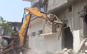 Atiq Ahmad's sister-in-law's house demolished in Prayagraj