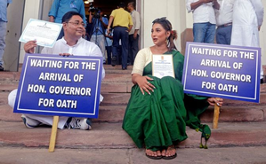 Newly-elected Trinamool MLAs skip Guv’s invitation for oath ceremony, stage dharna at Assembly