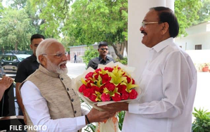 PM Modi celebrates Venkaiah Naidu on his 75th birthday