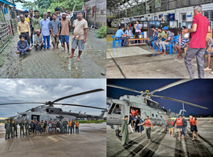 IAF rescues 13 fishermen stranded on Brahmaputra island in Assam