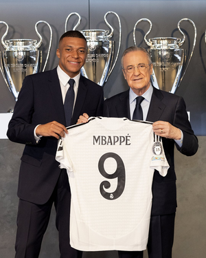 Kylian Mbappe unveiled as Real Madrid player at Santiago Bernabeu