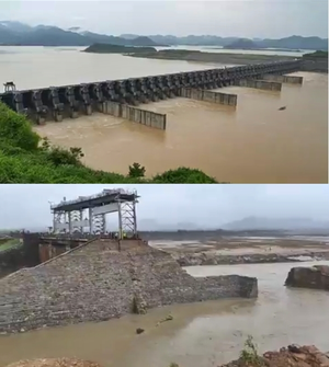 Breach in Peddavagu project inundates villages in Telangana, Andhra Pradesh