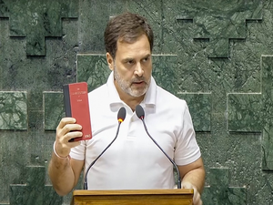 Preface of 'Constitution' copy that Rahul flashes faults Nehru's policy, Emergency