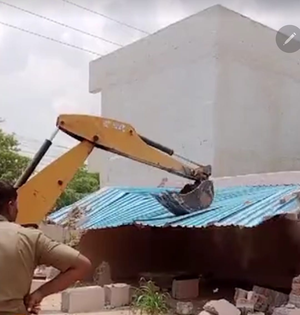 SI paper leak: ‘Illegal’ house of accused razed in Rajasthan