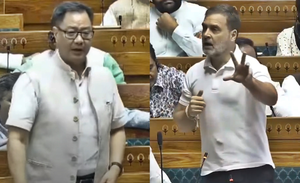 Fiery exchange between Rahul and Rijiju in LS; Speaker gives piece of advice to LoP