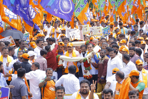 K’taka BJP’s padyatra demanding CM Siddaramaiah's resignation enters third day