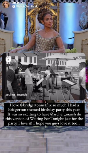 JLo had a ‘Bridgerton’ themed birthday party, with new version of ‘Waiting For Tonight’