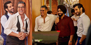 Aditya Seal shares stills with ‘wonderful human being’ Akshay Kumar from ‘Khel Khel Mein’ set