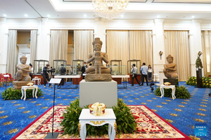 Cambodia celebrates return of 70 looted artefacts from abroad